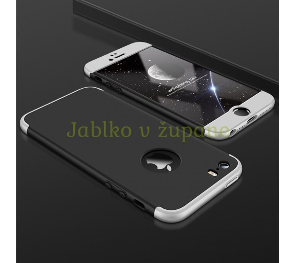 360° kryt Armor iPhone 5/5S/SE - strieborný